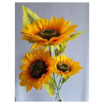 umělá květina Slunečnice, 3 květy G018
