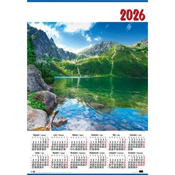 Kalendář Kalendarz ścienny jednoplanszowy B1 nr 4 Morskie Oko 2026 darmowa wysyłka od 30szt (poniżej tej ilości wysyłka na koszt klienta) dopuszczalne mieszanie wzorów