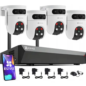 Bezpečnostní kamera WiFi Monitorovací Set EZVIZ 4 Kamery 10Mpx (5MP+5MP) Otáčení 360° NVR 8CH