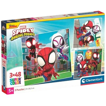 Puzzle Clementoni - Puzzle 144 Spidey a jeho úžasní přátelé 3x48 dílků