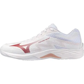 Dámská obuv Mizuno Dámská halová obuv LIGHTNING SELECT(W) / White/Rose Elegance/Lava Falls Velikost: 36.5/4.0