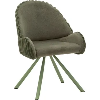 Jídelní židle Zelená čalouněná jídelní křesla v sadě 2 ks s područkami Stockholm – Mauro Ferretti ID_1829320