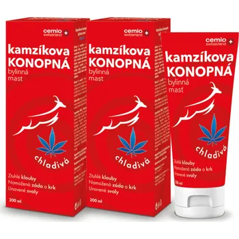 Bylinná léčivá mast Cemio Kamzíkova konopná mast chladivá 200ml - balení 2 ks