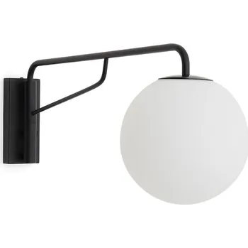 Nástěnné svítidlo Bílé/černé nástěnné svítidlo ø 20 cm Eilo – Kave Home ID_1827590