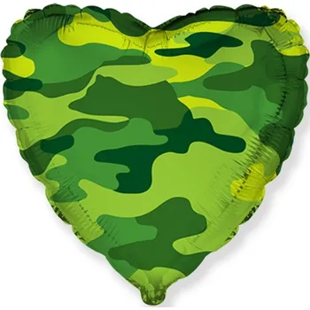 Godan Balónek fóliový srdce s vojenským motivem 46 cm
