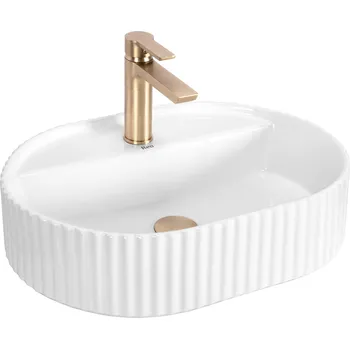 Keramické umyvadlo na desku REA Marcela 50x35,5 cm bílé