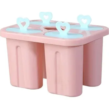 fomička na zmrzlinu Formička na nanuky | tvořítko na zmrzlinu, styl srdce, čtyřmístná - Růžová