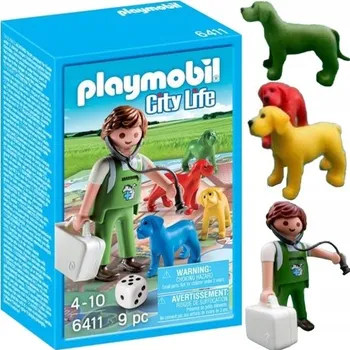 Stavebnice Playmobil PLAYMOBIL VETERINÁŘ KLINIKA DESKOVÁ HRA LIFE PEJSCI FIGURKY KOSTKA