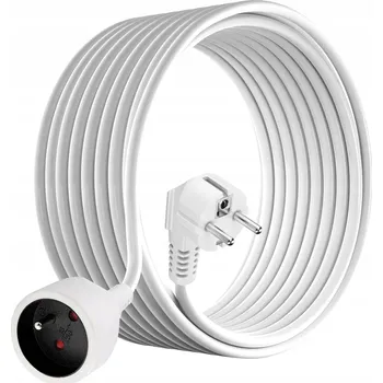 Napájecí kabel LTC jednoduchý Prodlužovací Kabel 10 m 1 ks zásuvek bílý