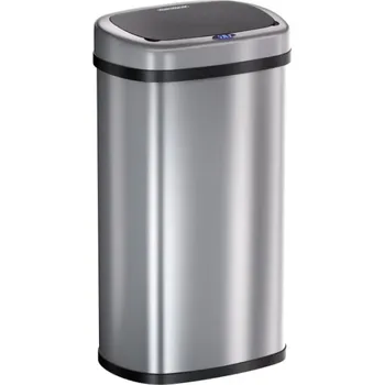 Odpadkový koš Bezdotykový Jumbo odpadkový koš 70l stříbrná USB kabel zdarma