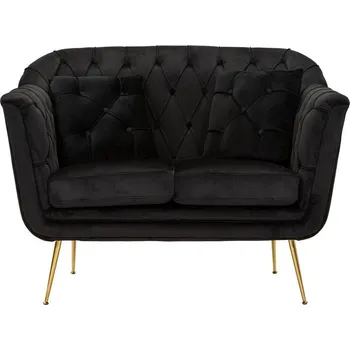 Pohovka Černá sametová pohovka 130 cm Budapest – Mauro Ferretti ID_1829232