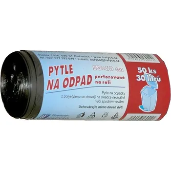 Odpadkový koš Odpadkové pytle 30l 6µ 50ks černé