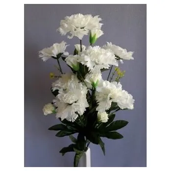 umělá květina Karafiát kytice bílá H255/bílá