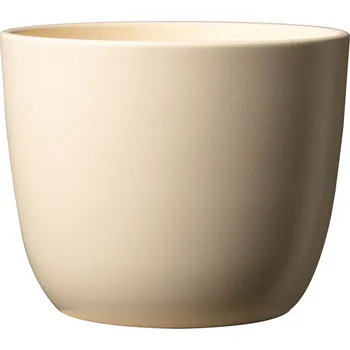 Květináč Keramický květináč Sevilla, matná krémová, 11 x 9 cm