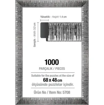 Dětské zboží ART PUZZLE Rám na puzzle 68x48cm stříbrný (5708)