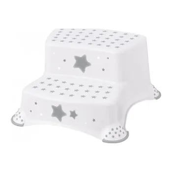 Nočník Stolička - schůdky s protiskluzem Baby Star - bílé, Baby Nellys