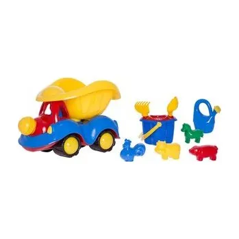 Hra na zahradu Samochód pajacyk z kompletem mini koniczynka 9el