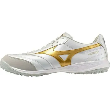 Kopačky Pánské fotbalové turfy Mizuno MORELIA SALA PRO TF(U) / White/Football Gold/Galaxy Sil Velikost: 39.0/6.0