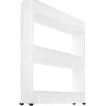 Pojízdná kuchyňská police na kolečkách, bílá