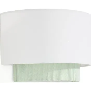 Nástěnné svítidlo Bílé/tyrkysové dětské nástěnné svítidlo s textilním stínidlem Bianella – Kave Home ID_1827780