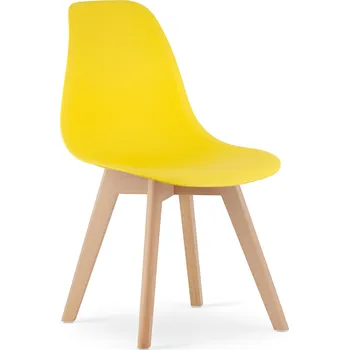 Nábytek Žlutá židle KITO s bukovými nohami