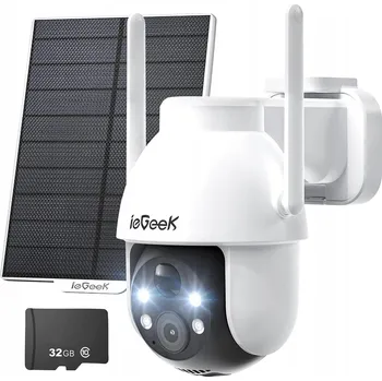 IP kamera SOLÁRNÍ WIFI KAMERA 2K SMART VENKOVNÍ OTOČNÁ IP BEZDRÁTOVÁ 32GB SD