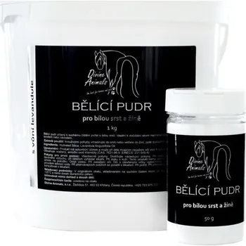 Kosmetika pro koně Divine Animals - Bělící pudr 1 kg pro rozjasnění bílé srsti a odstranění skvrn