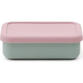 Svačinový box Růžový/tyrkysový silikonový dětský svačinový box Lili – Kave Home ID_1827246