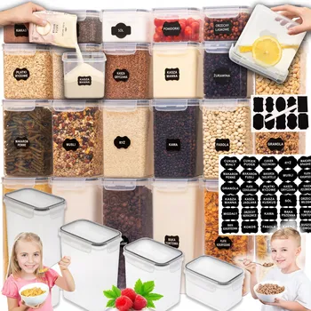 Dóza na potraviny Nádoba na sypké potraviny 4Home plast průhledná 24 ks