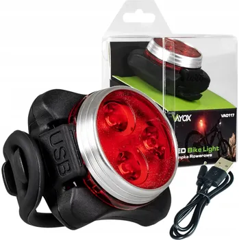 Cyklosvítilna ZADNÍ SVĚTLO NA KOLO LED USB VAYOX