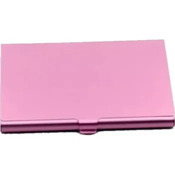 Vizitkář Vizitkář kovový | pouzdro na vizitky, držák na karty - Růžová