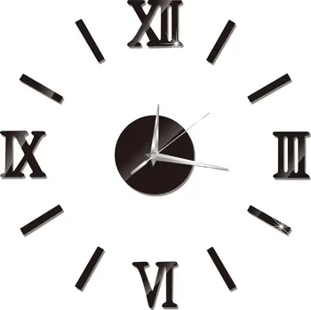 Hodiny Nástěnné hodiny | nalepovací hodiny 40 cm - černá,Diameter 40-60cm