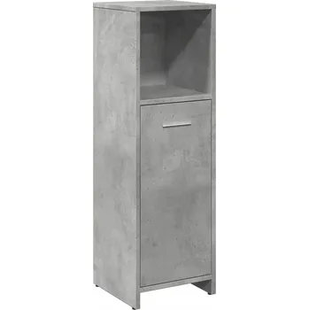 Koupelnový nábytek Koupelnová skříňka 30 x 30 x 95 cm, šedá betonu, 3 přihrádky, 1 dvířka