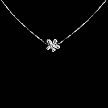 Náhrdelník Náhrdelník „Stříbrný květ“ z chirurgické oceli č. 1788