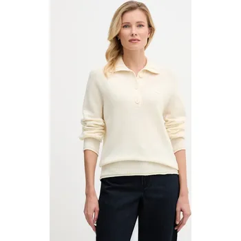 Dámský svetr Vlněný svetr Lacoste AF4010 béžová 01X, vel. 38