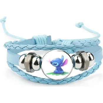 Náramek Dětský pletený náramek s motivem Lilo &amp; Stitch - 4