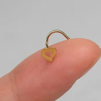 Piercing Piercing do nosu | nostril piercing srdce - zlará