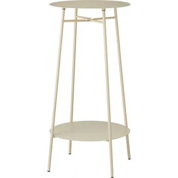 Konferenční stolek Bílý odkládací stolek, 2 úrovně, 60 cm