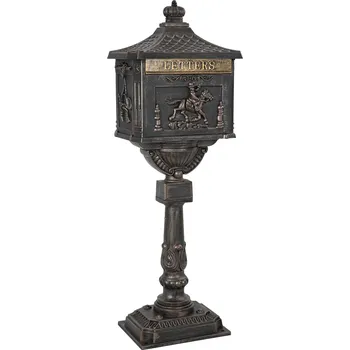 Poštovní schránka Stojící poštovní schránka Bronzová 42,5 x 29,5 x 117 cm