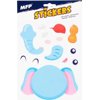 Karnevalový doplněk Samolepky vytvoř si obličej - slon m1032313b