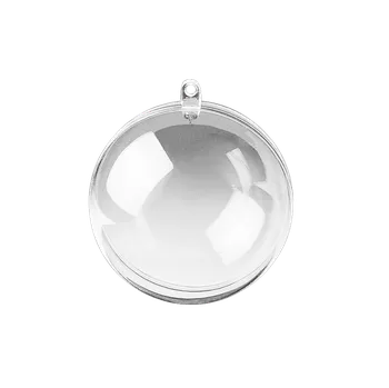 Vánoční ozdoba Knorr Prandell Akrylová závěsná koule 16cm 2dílná - průhledná