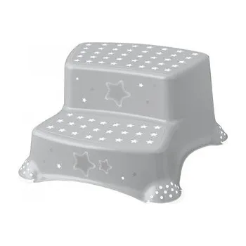 Nočník Stolička - schůdky s protiskluzem Baby Star - šedé, Baby Nellys