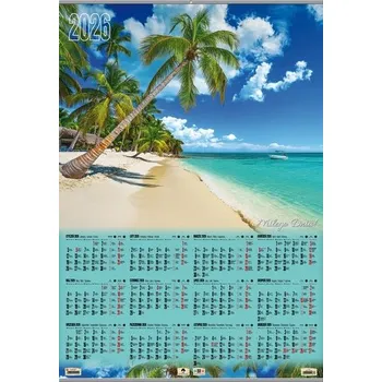 Kalendář Kalendarz 2026 plakatowy B1 z listwą Tropik KP-B1 V.14