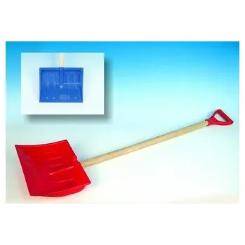 Hračka na písek Lopata na vyhrnování sněhu plast/dřevo 80cm, 2 barvy - 1 kus