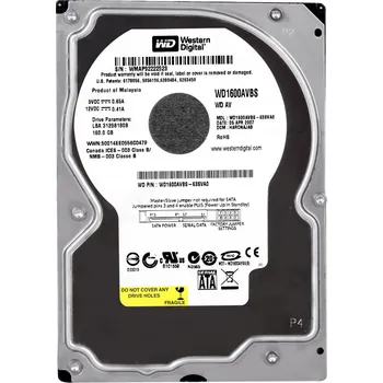 Interní pevný disk WD AV 160GB 7.2K 2MB SATA II 3.5'' WD1600AVBS – HDD pro AV techniku
