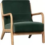 WOOOD Zelené sametové křeslo Esence