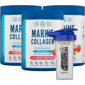 Kloubní výživa Applied Nutrition Marine Collagen 300 g + DÁREK Příchuť: Strawberry Raspberry Šejkr 700 ml ZDARMA!
