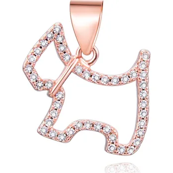 Přívěsek MOISS stříbrný přívěsek PES ROSE