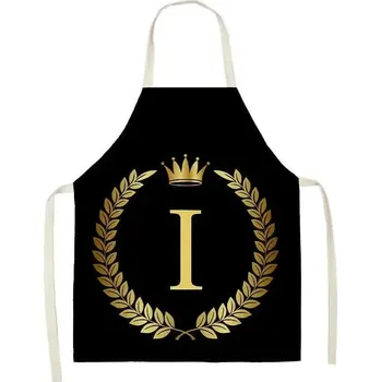 Kuchyňská zástěra Kuchyňská černá zástěra se zlatými písmeny - 16,47x38cm