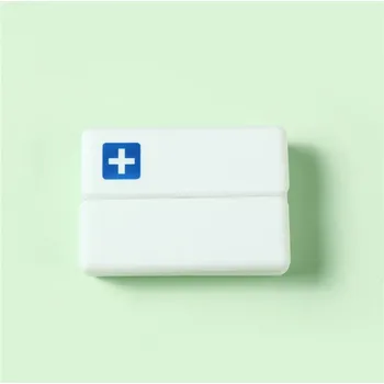 Lékovka Přenosný týdenní dávkovač léků | Krabička na léky, Cestovní organizér - modrá 1052